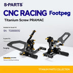 SPARTS Titanium Bolt Kit for CNC Racing Ducati V2 Rearsets | TC4 Grade