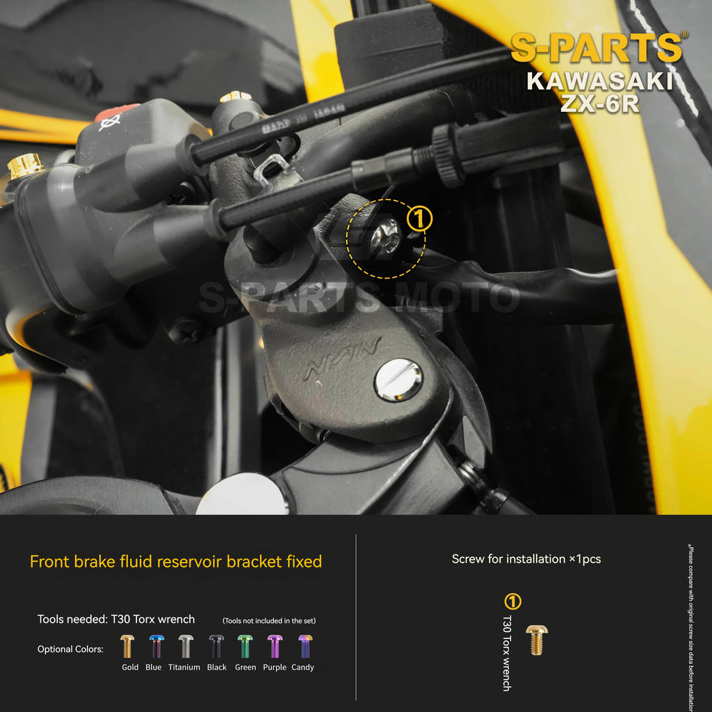 SPARTS Motorcycle Titanium Bolt Upgrade – S-Grade TC4 Bolt Kit for Kawasaki ZX-6R