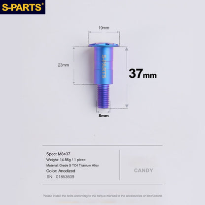 SPARTS Titanium Clutch Lever Bolt for Ducati V4 | High-Strength TC4 Alloy
