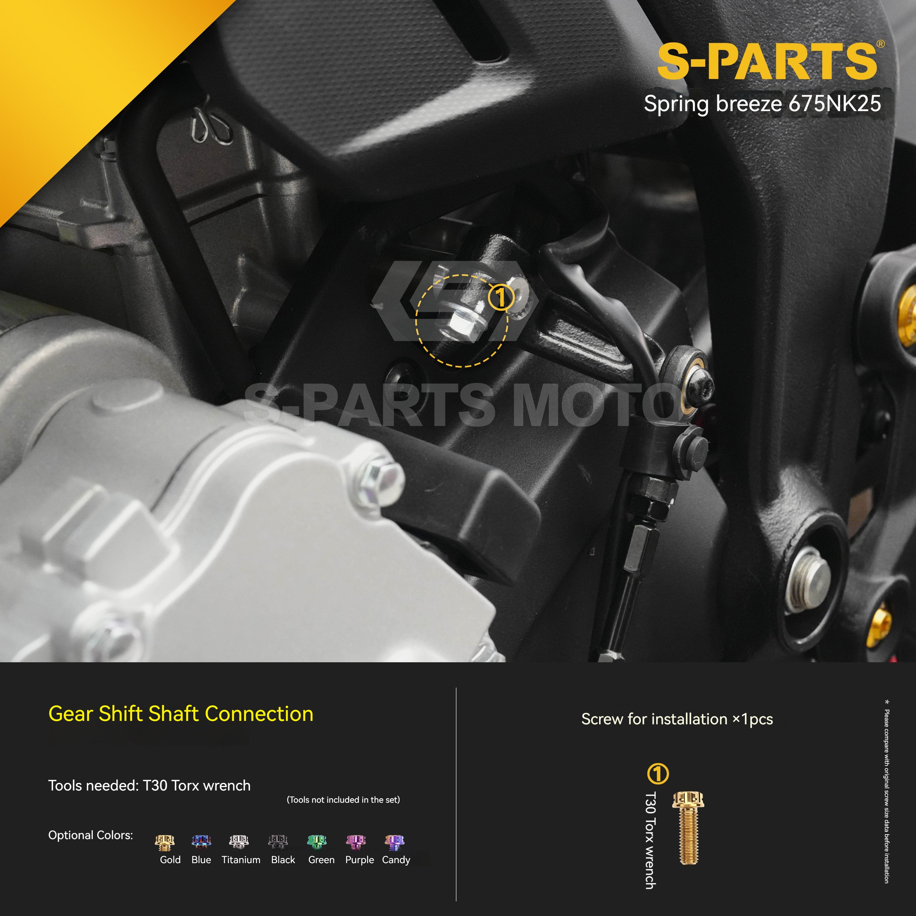 SPARTS Titanium Bolt Kit for CF Moto 675NK 2025 Motorcycle Upgrade