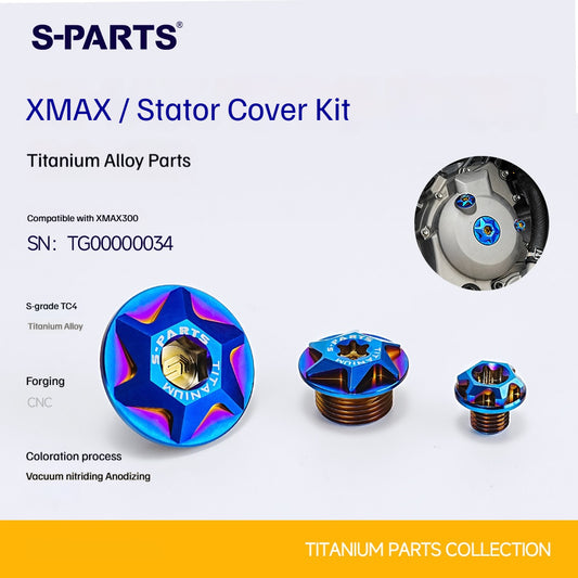 SPARTS Yamaha XMAX300 Titanium Alloy Bolts Stator Cover & Oil Cap Motorcycle Modification Kit