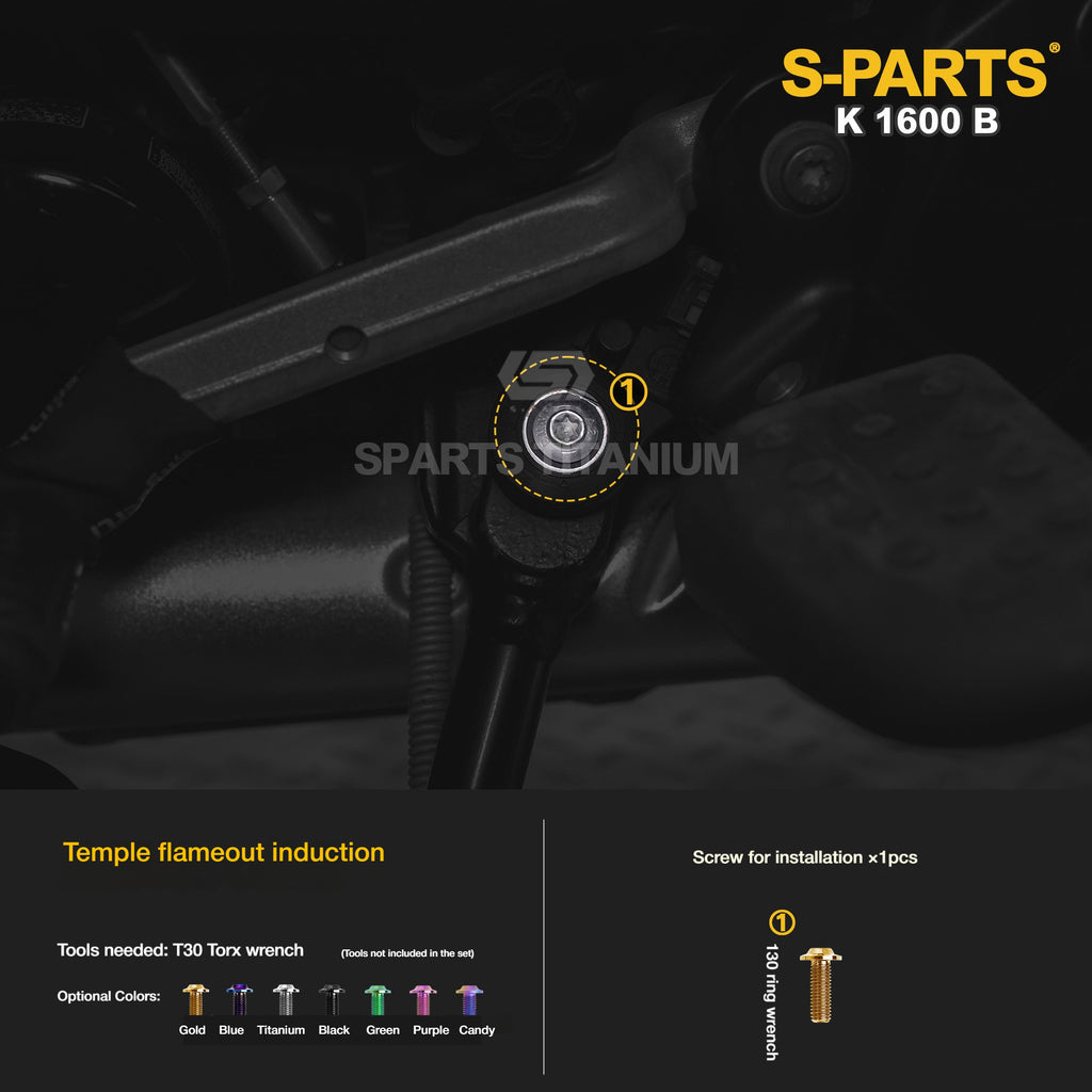 Titanium Alloy Bolts Compatible with BMW K1600B Motorcycle Upgrade Fasteners
