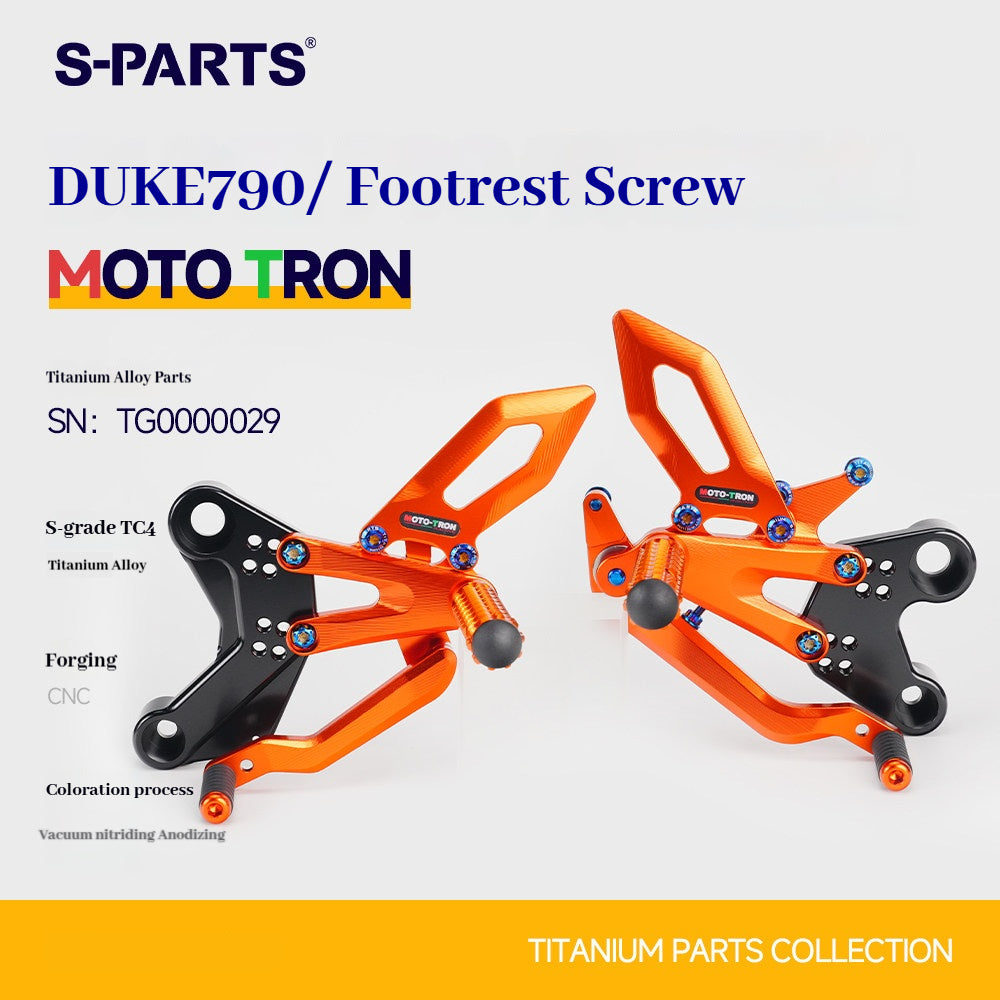 SPARTS TC4 Titanium Bolts for MOTO TRON Footpeg Riser | KTM Duke 790 Motorcycle Upgrade