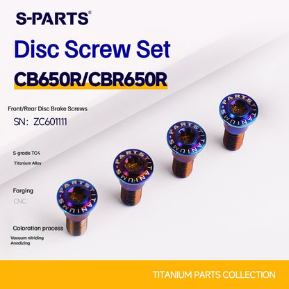 SPARTS CB650R/CBR650R Titanium Alloy Disc Bolt Kit for Motorcycle Modification