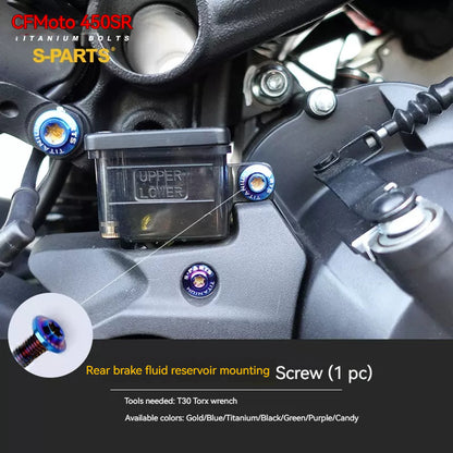 SPARTS Titanium Bolt Kit for CFMOTO 450SR – TC4 Lightweight High-Strength Motorcycle Upgrade