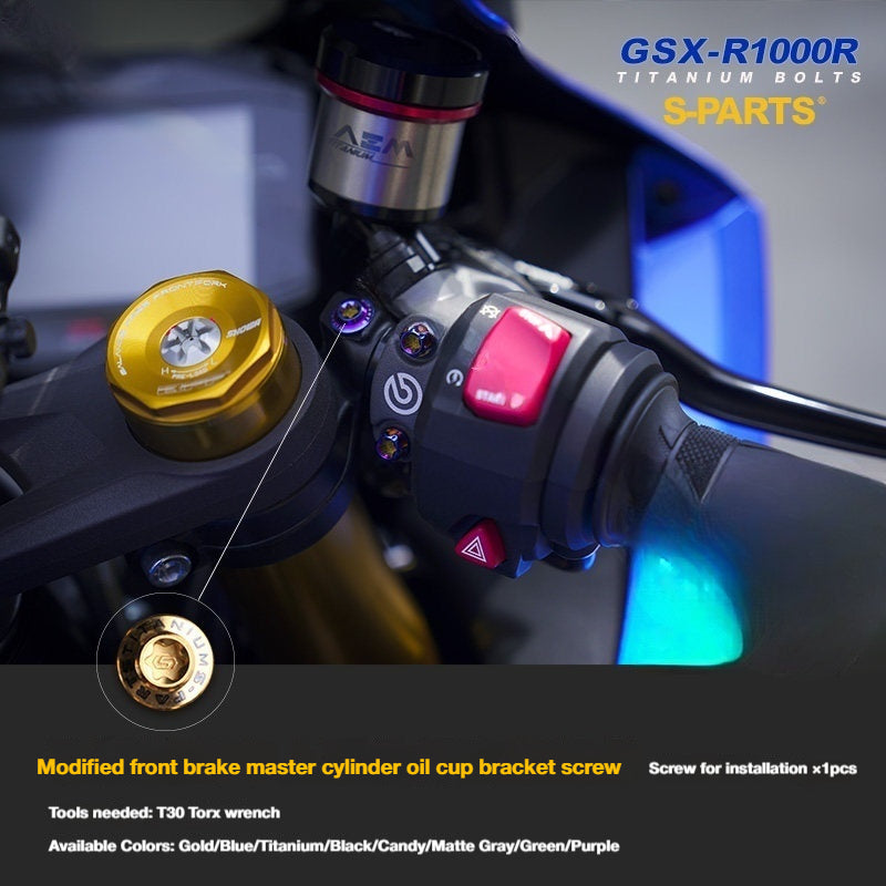SPARTS TC4 Titanium Bolt Kit for SUZUKI GSX-R1000R – Full Bike & Modified Parts Fastening Upgrade
