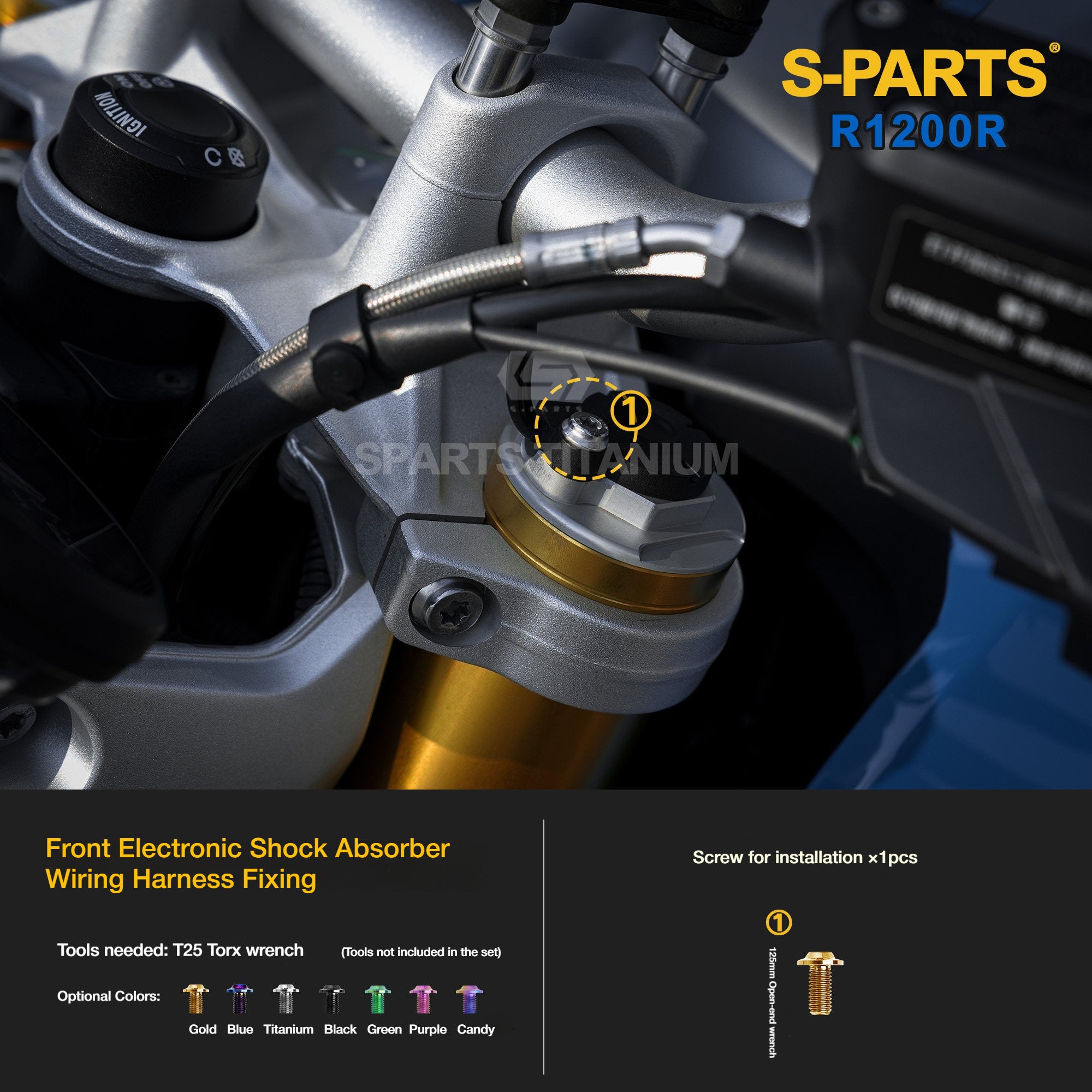 SPARTS Titanium Bolt Kit for BMW R1200R – Motorcycle Fastener Upgrade