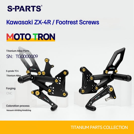 SPARTS Titanium Rearset Bolts for Kawasaki ZX-4R MOTO TRON – Motorcycle Upgrade Screws