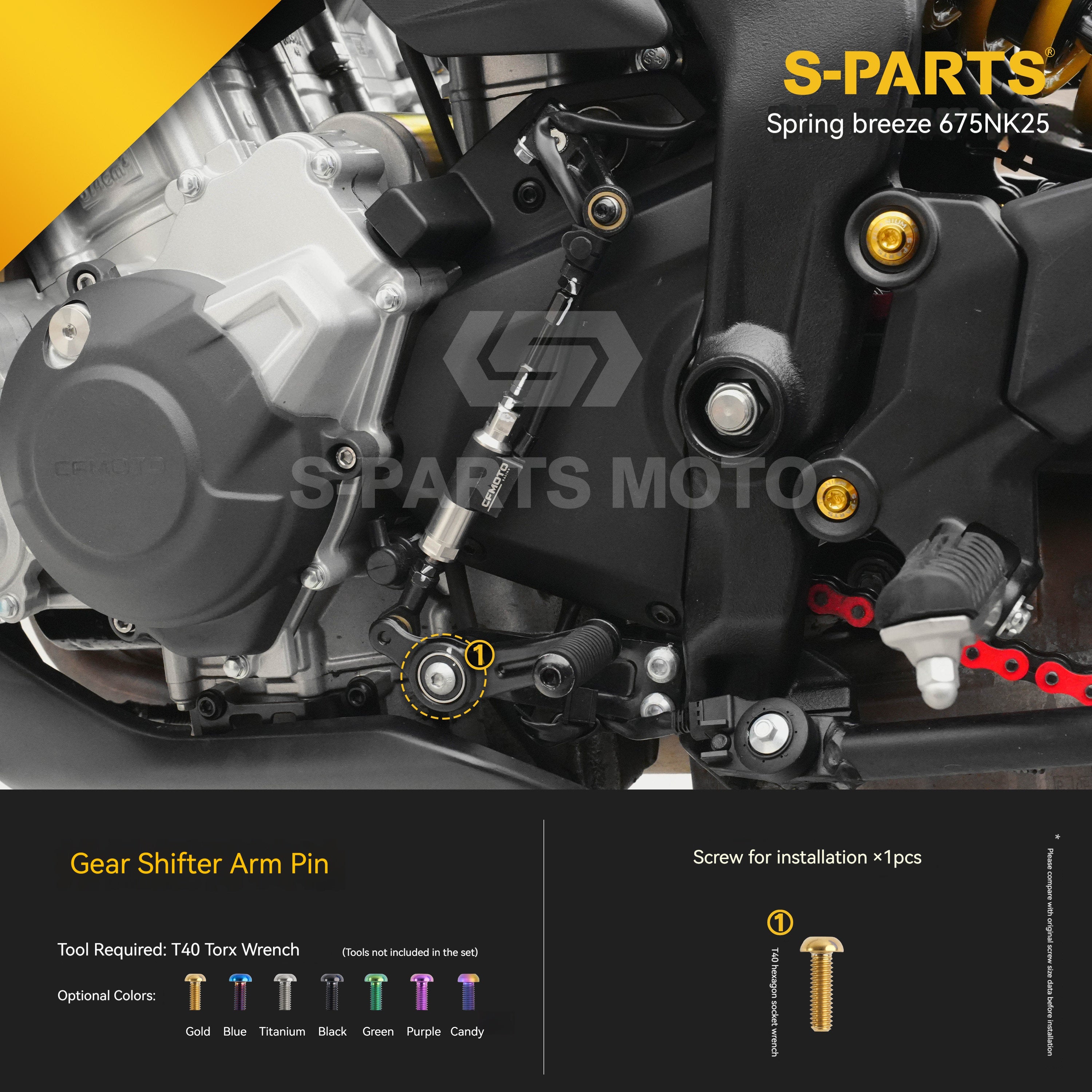 SPARTS Titanium Bolt Kit for CF Moto 675NK 2025 Motorcycle Upgrade