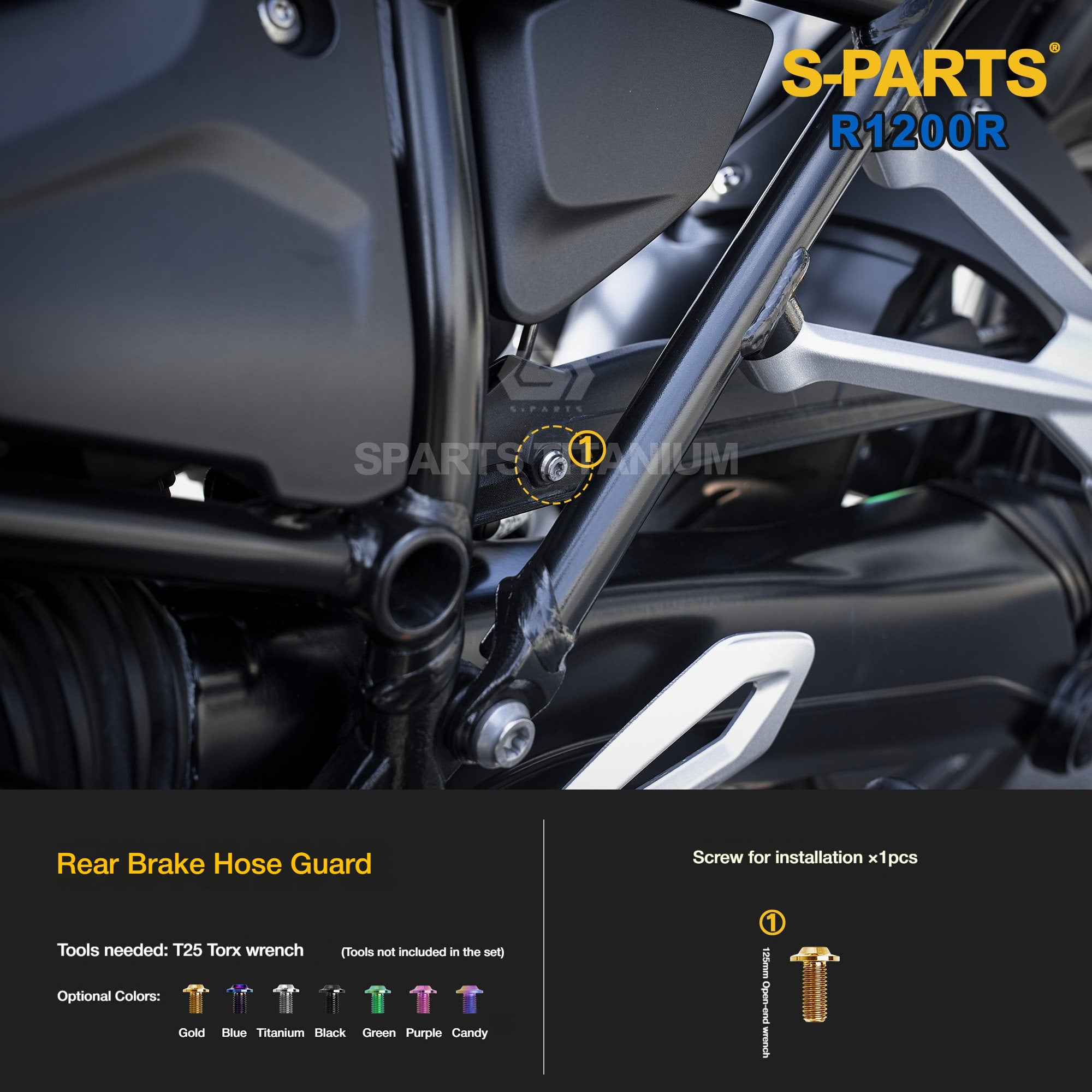 SPARTS Titanium Bolt Kit for BMW R1200R – Motorcycle Fastener Upgrade