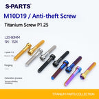 SPARTS M10 D19 P1.25 Titanium Security Bolt – Brake Caliper Locking Screw for Motorcycle