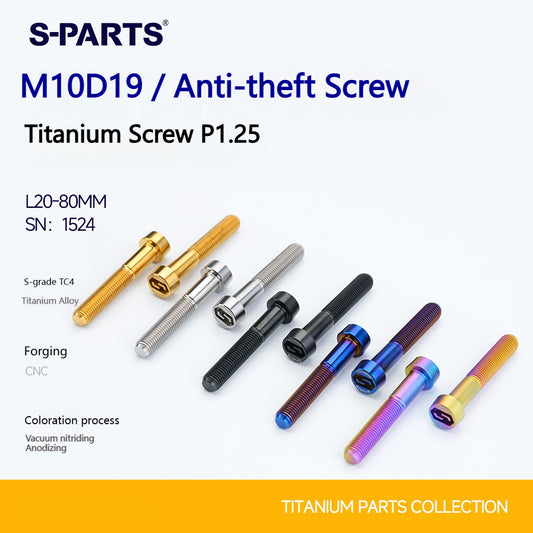 SPARTS M10 D19 P1.25 Titanium Security Bolt – Brake Caliper Locking Screw for Motorcycle