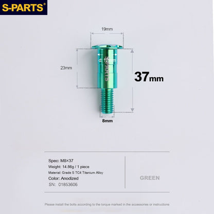 SPARTS Titanium Clutch Lever Bolt for Ducati V4 | High-Strength TC4 Alloy