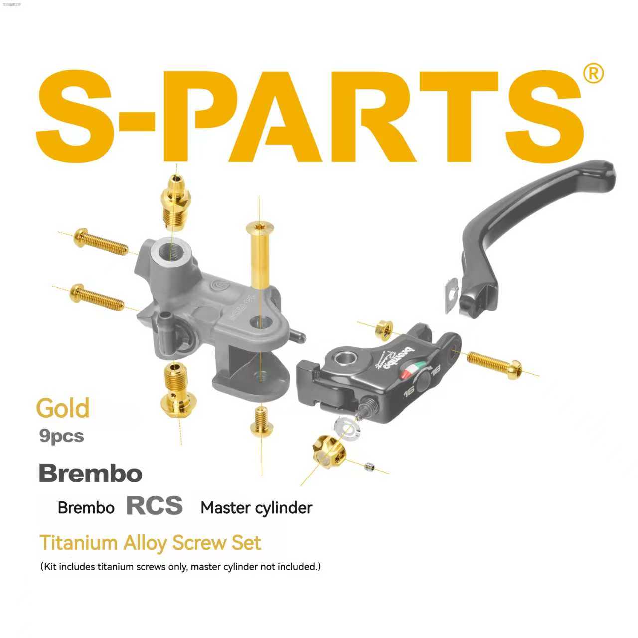 SPARTS Titanium Bolt Kit for Brembo RCS Master Cylinder
