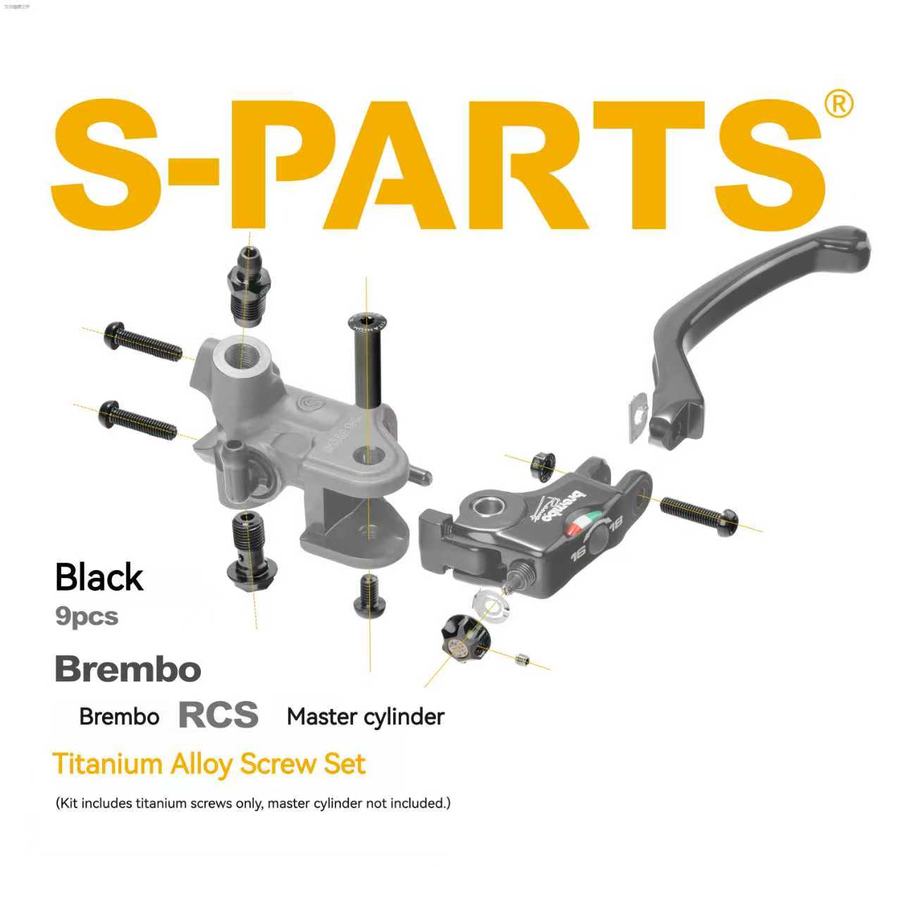 SPARTS Titanium Bolt Kit for Brembo RCS Master Cylinder