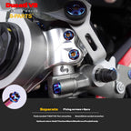 S-PARTS  Compatible with / Suitable for Ducati DUCATI V2 Full Titanium Bolt Kit