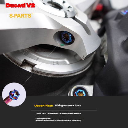 S-PARTS  Compatible with / Suitable for Ducati DUCATI V2 Full Titanium Bolt Kit