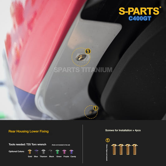 SPARTS Titanium Bolts Kit for BMW C400GT | Transmission Cover, Exhaust Heat Shield & Rear Suspension