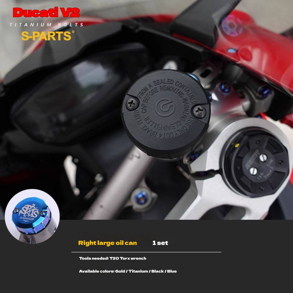 S-PARTS  Compatible with / Suitable for Ducati DUCATI V2 Full Titanium Bolt Kit