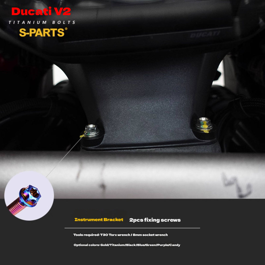 S-PARTS  Compatible with / Suitable for Ducati DUCATI V2 Full Titanium Bolt Kit