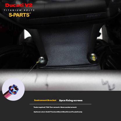 S-PARTS  Compatible with / Suitable for Ducati DUCATI V2 Full Titanium Bolt Kit