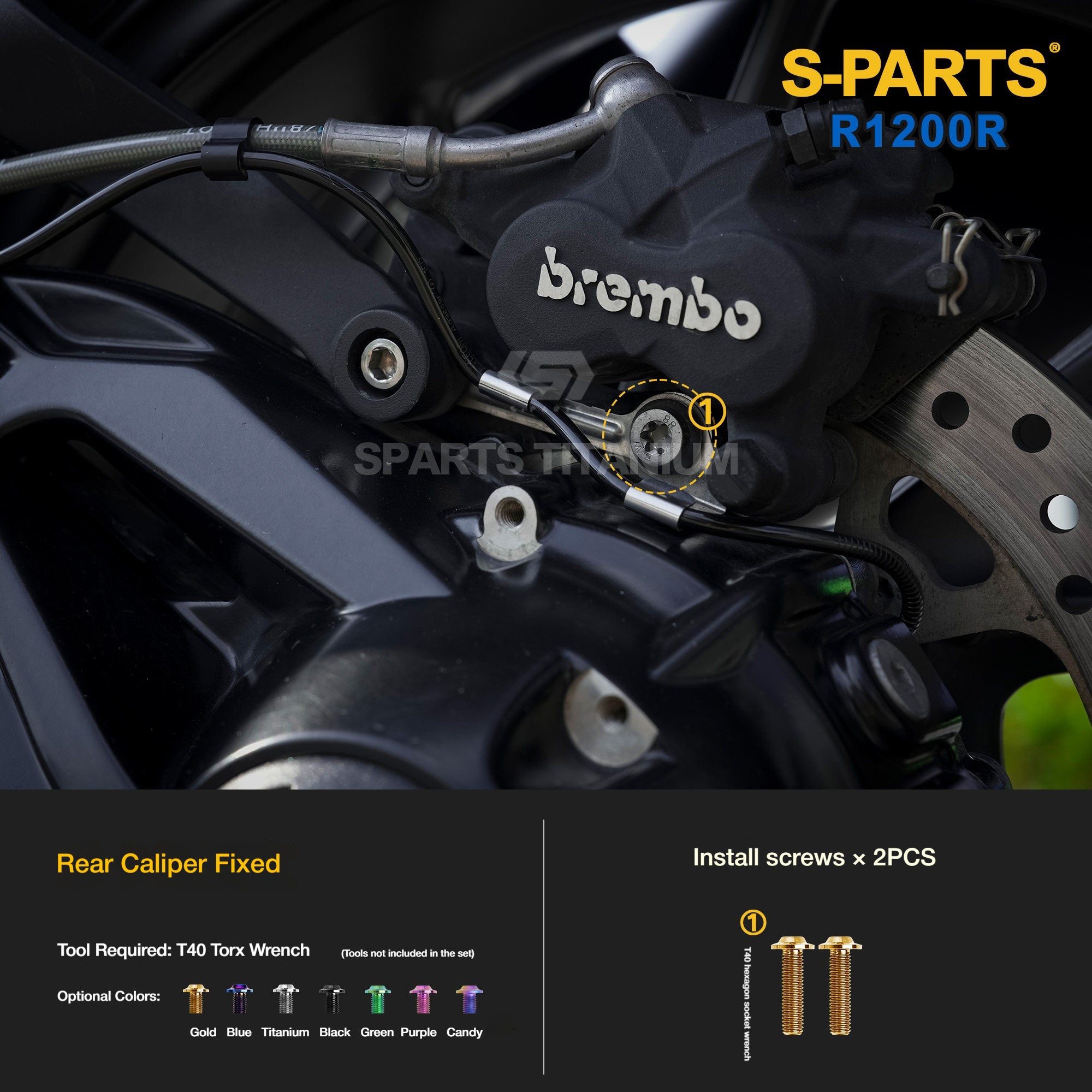 SPARTS Titanium Bolt Kit for BMW R1200R – Motorcycle Fastener Upgrade