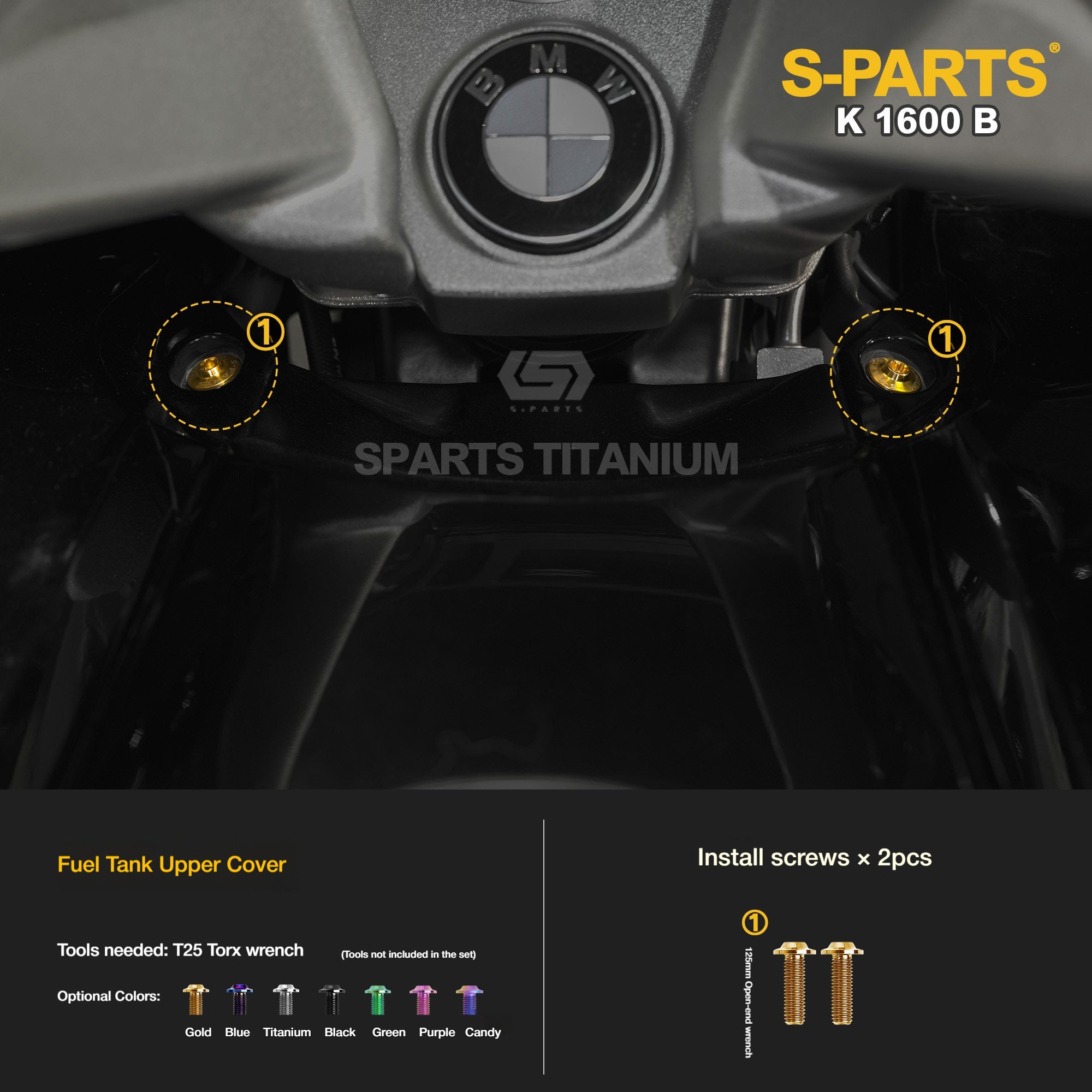Titanium Alloy Bolts Compatible with BMW K1600B Motorcycle Upgrade Fasteners