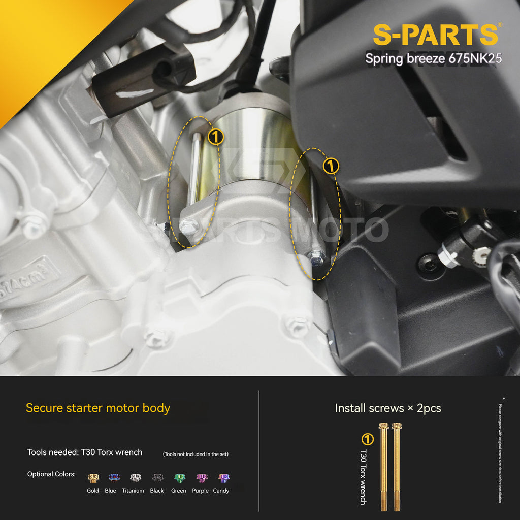 SPARTS Titanium Bolt Kit for CF Moto 675NK 2025 Motorcycle Upgrade
