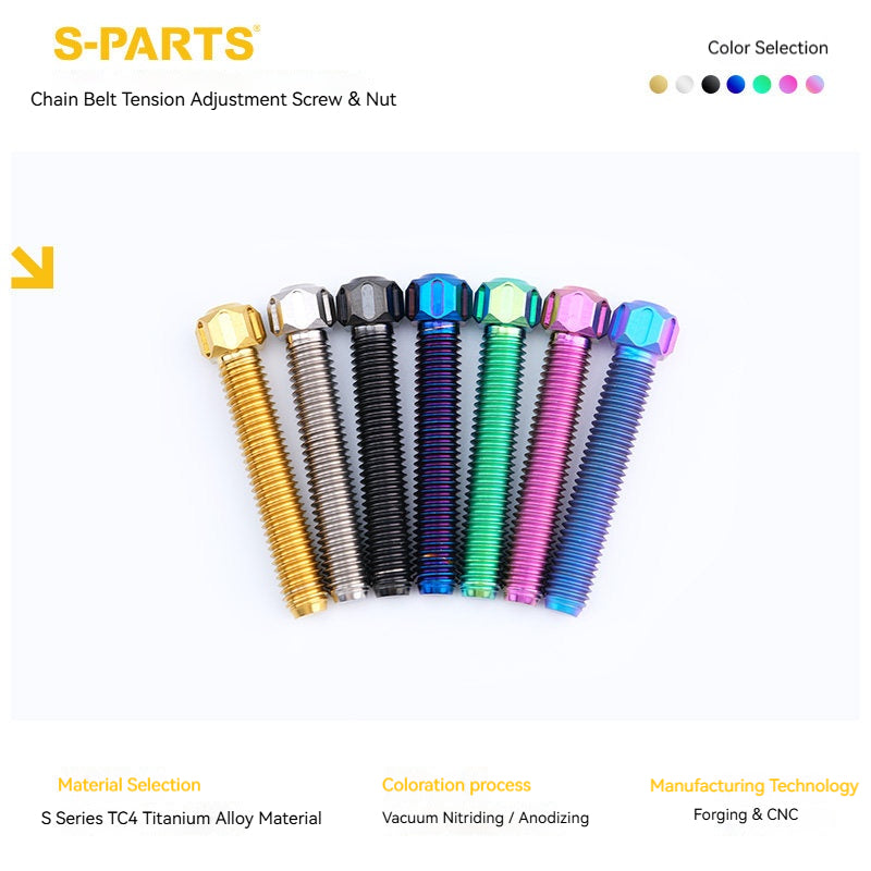 SPARTS M8/M10 Titanium Chain & Belt Tensioner Bolts and Nuts – KTM & Honda Motorcycle Upgrade