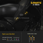 Titanium Alloy Bolts Compatible with BMW K1600B Motorcycle Upgrade Fasteners