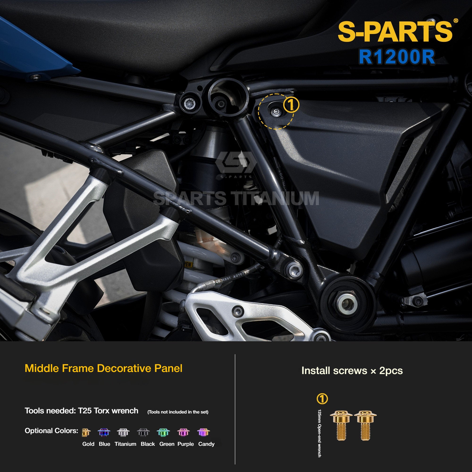 SPARTS Titanium Bolt Kit for BMW R1200R – Motorcycle Fastener Upgrade
