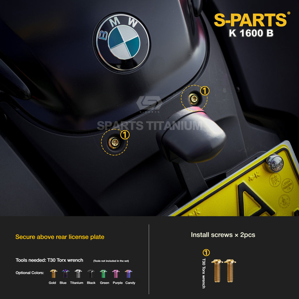 Titanium Alloy Bolts Compatible with BMW K1600B Motorcycle Upgrade Fasteners