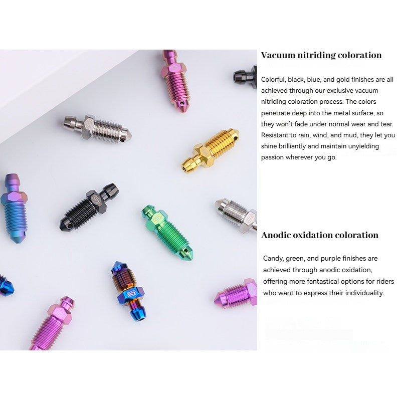 SPARTS Titanium Brake Bleeder Screws M6 / M8 / M10 – For Frando & Brembo Motorcycle Calipers