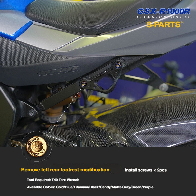SPARTS TC4 Titanium Bolt Kit for SUZUKI GSX-R1000R – Full Bike & Modified Parts Fastening Upgrade