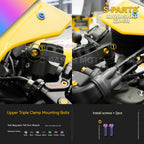 SPARTS Motorcycle Titanium Bolt Upgrade – S-Grade TC4 Bolt Kit for Kawasaki ZX-6R