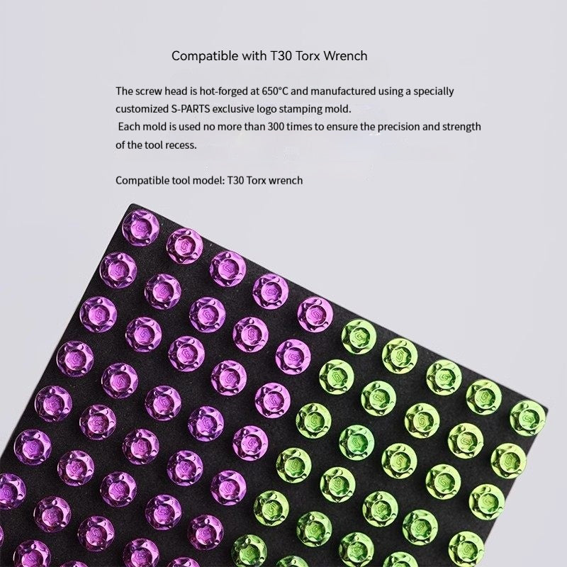 S-PARTS STAN M6 A3 Series TC4 Titanium Bolts – Standard Head Fasteners for Motorcycle & E-Motorcycle Upgrades