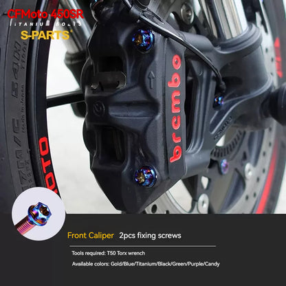 SPARTS Titanium Bolt Kit for CFMOTO 450SR – TC4 Lightweight High-Strength Motorcycle Upgrade