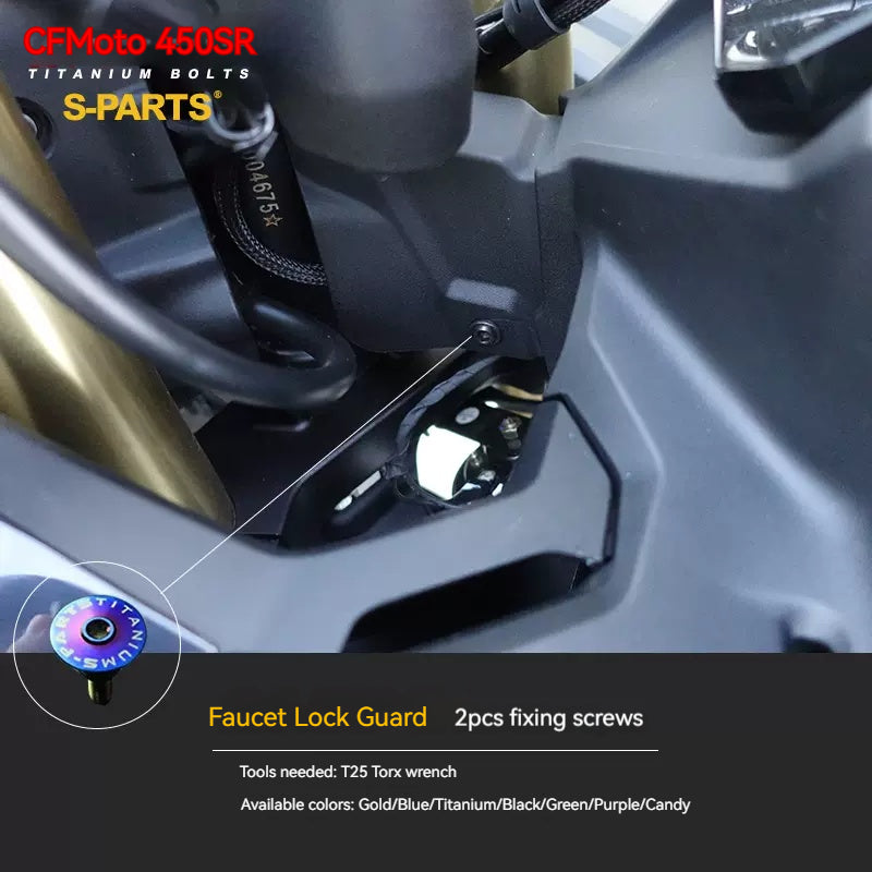 SPARTS Titanium Bolt Kit for CFMOTO 450SR – TC4 Lightweight High-Strength Motorcycle Upgrade