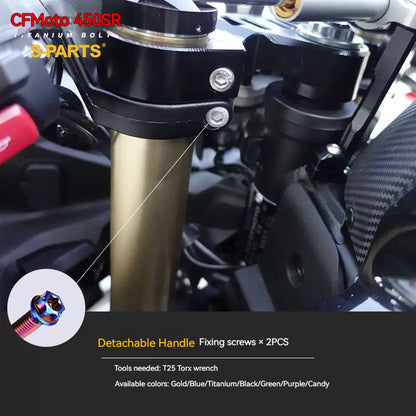 SPARTS Titanium Bolt Kit for CFMOTO 450SR – TC4 Lightweight High-Strength Motorcycle Upgrade