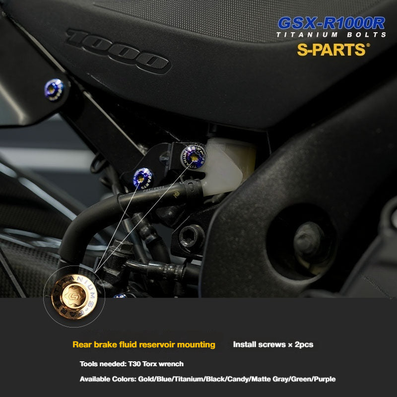 SPARTS TC4 Titanium Bolt Kit for SUZUKI GSX-R1000R – Full Bike & Modified Parts Fastening Upgrade
