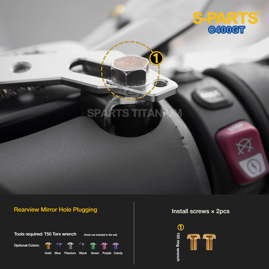 Titanium Alloy Bolts Compatible with BMW C400GT Motorcycle Upgrade Fasteners