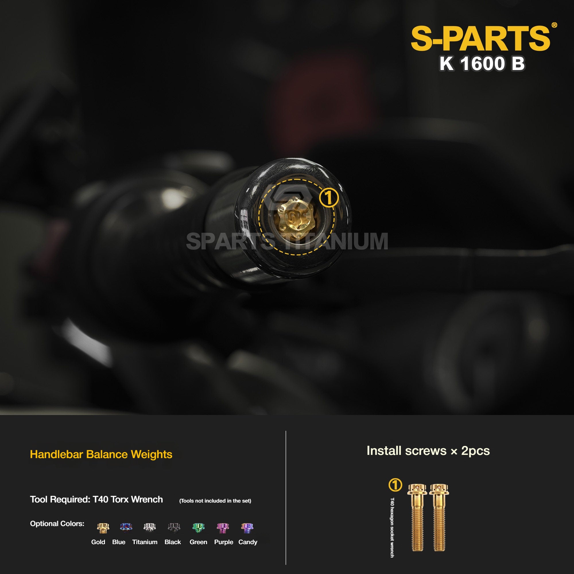 Titanium Alloy Bolts Compatible with BMW K1600B Motorcycle Upgrade Fasteners