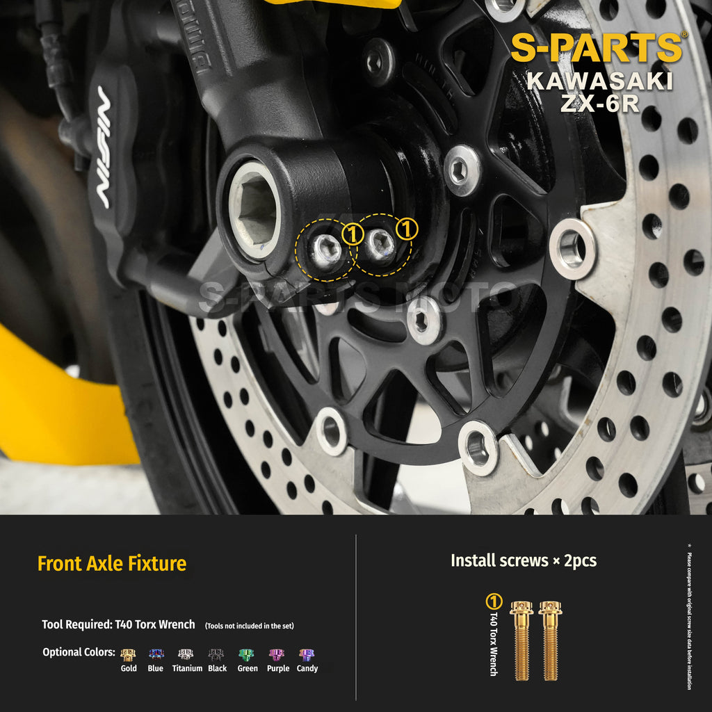 SPARTS Motorcycle Titanium Bolt Upgrade – S-Grade TC4 Bolt Kit for Kawasaki ZX-6R