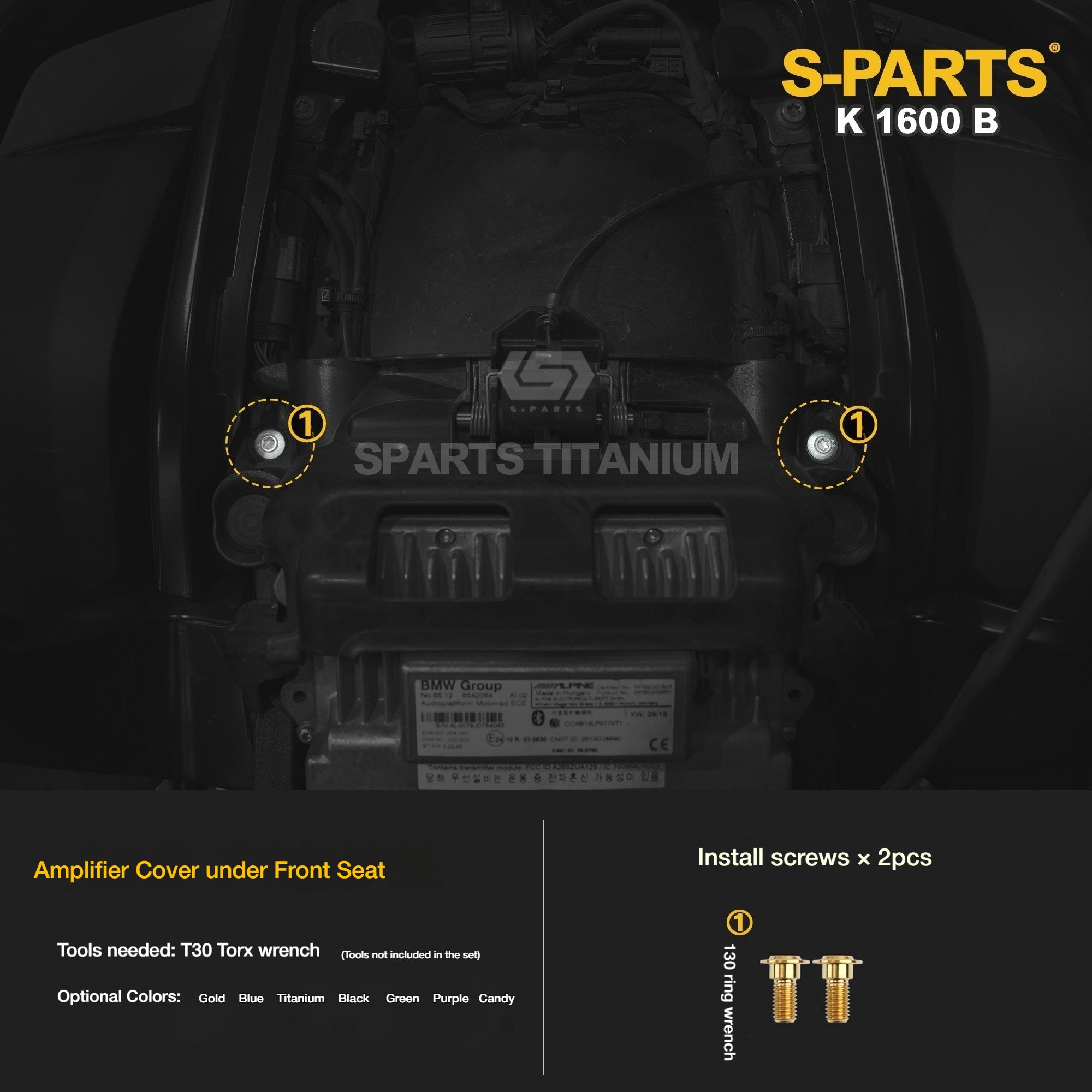 Titanium Alloy Bolts Compatible with BMW K1600B Motorcycle Upgrade Fasteners