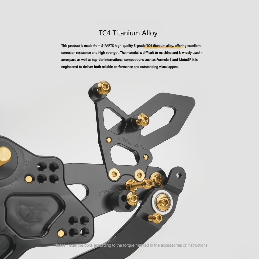 SPARTS Titanium Bolts for CFMOTO 450SR MOTO TRON Raised Footpegs – TC4 Lightweight High-Strength Upgrade