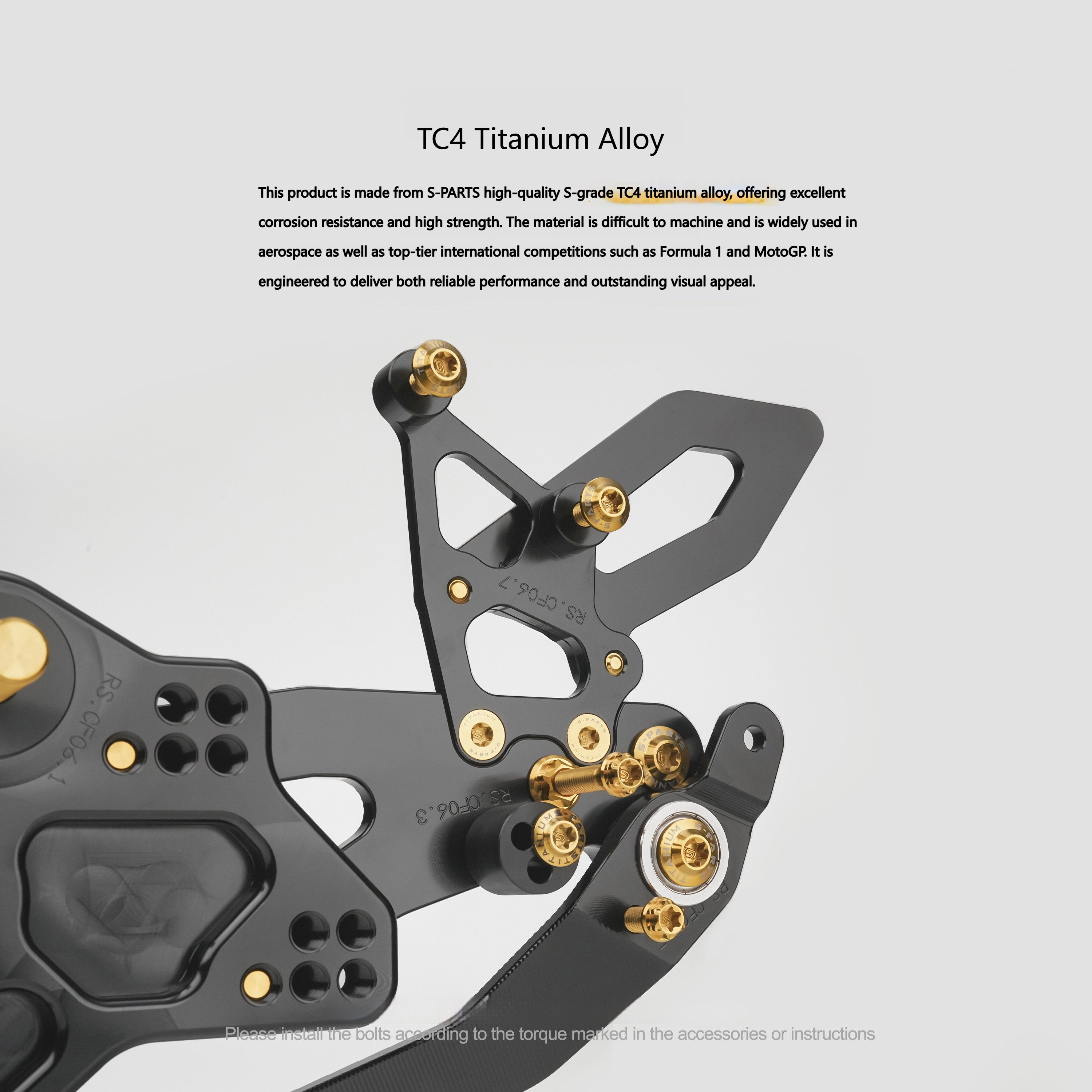 SPARTS Titanium Bolts for CFMOTO 450SR MOTO TRON Raised Footpegs – TC4 Lightweight High-Strength Upgrade