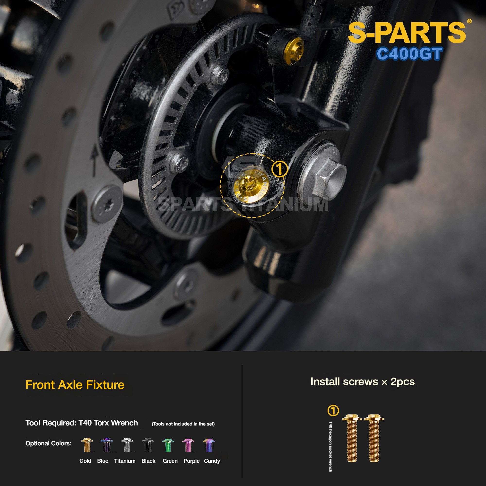 Titanium Alloy Bolts Compatible with BMW C400GT Motorcycle Upgrade Fasteners