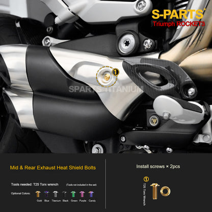 SPARTS Titanium Alloy Bolt Kit for Triumph Rocket 3 – Motorcycle Modification Screws