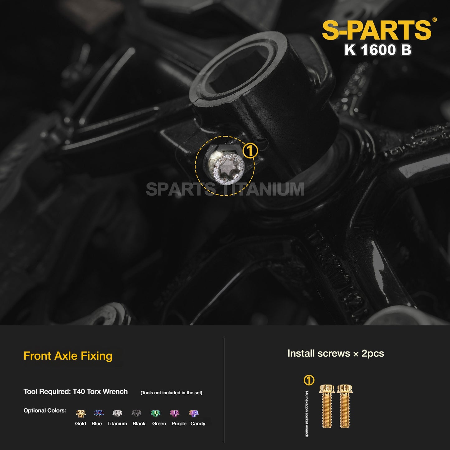 Titanium Alloy Bolts Compatible with BMW K1600B Motorcycle Upgrade Fasteners