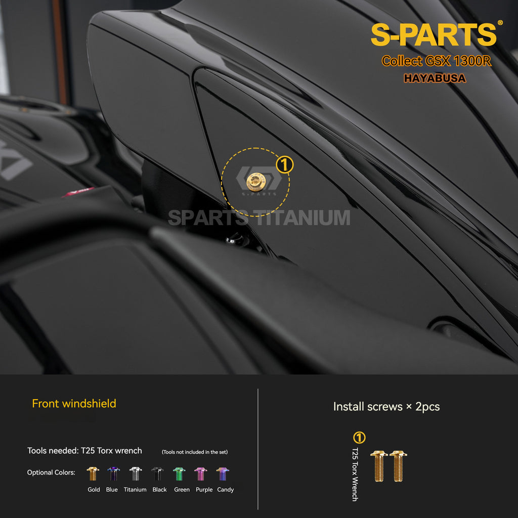 SPARTS Motorcycle Titanium Bolt Upgrade Kit for Suzuki GSX1300R Hayabusa